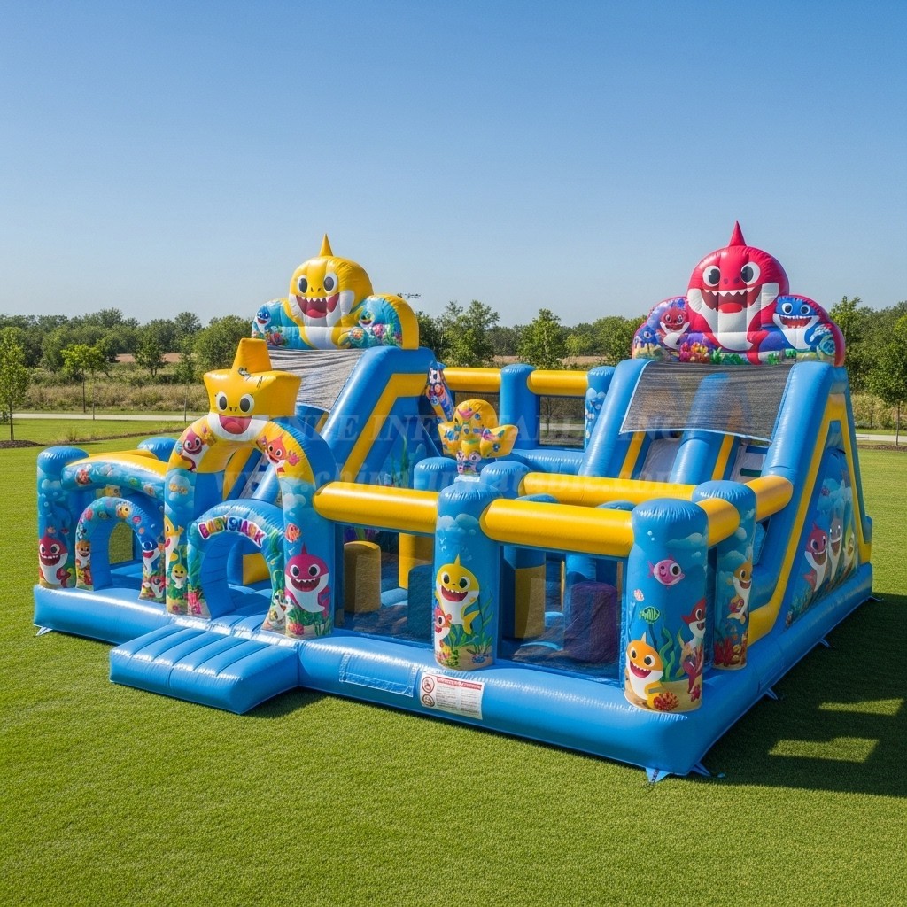 T6-6141 Baby Shark Inflatable Playground