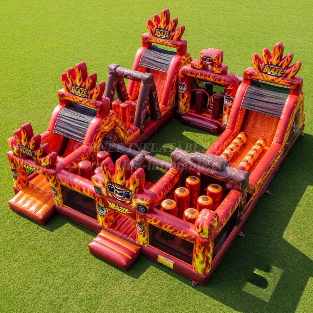 T7-3604 Blaze Monster Inflatable Obstacle Courses