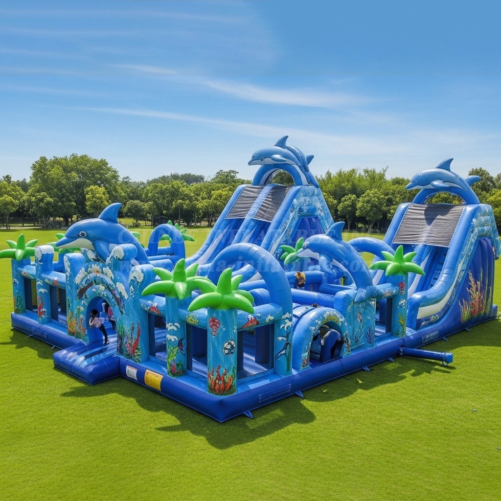 T6-6162 Dolphin Inflatable Playground