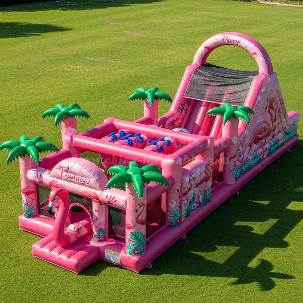 T7-3620 Flamingo Inflatable Obstacle Courses