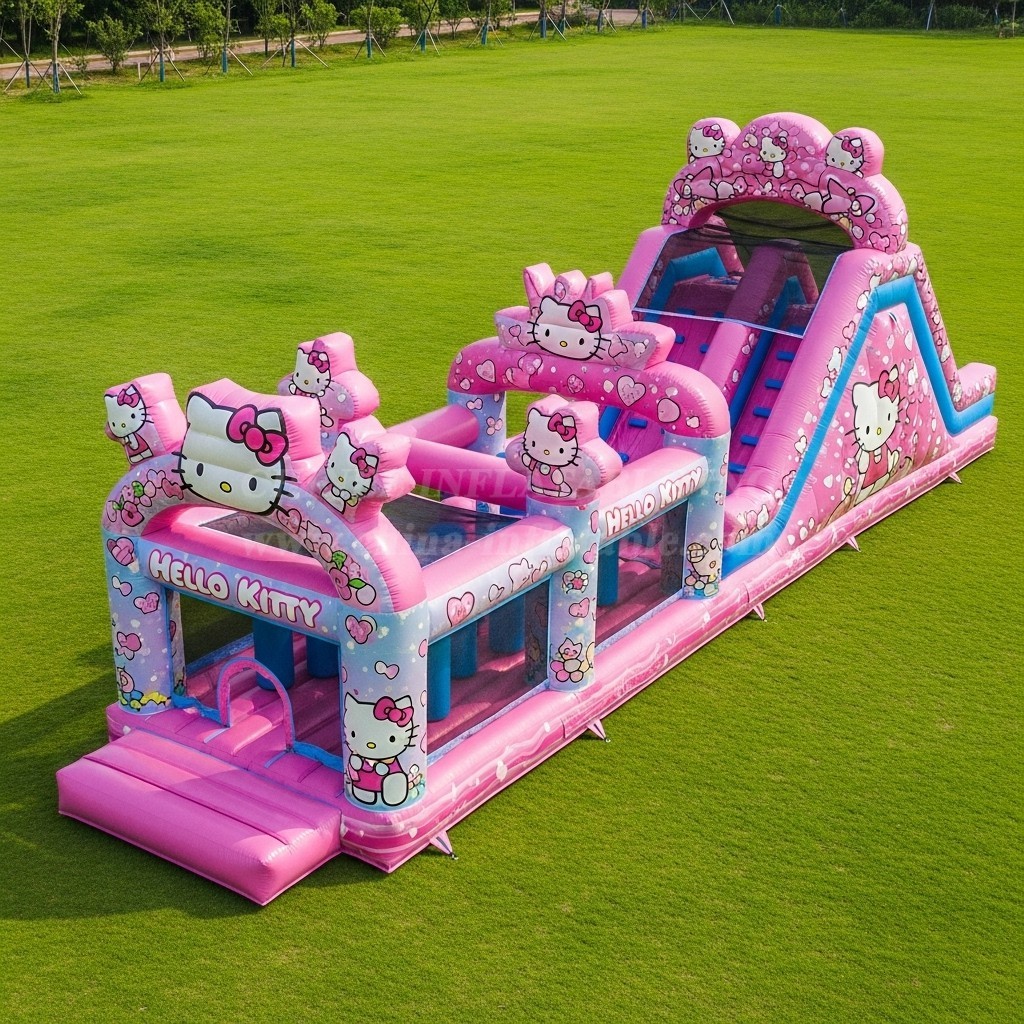 T7-3626 Hello Kitty Inflatable Obstacle Courses