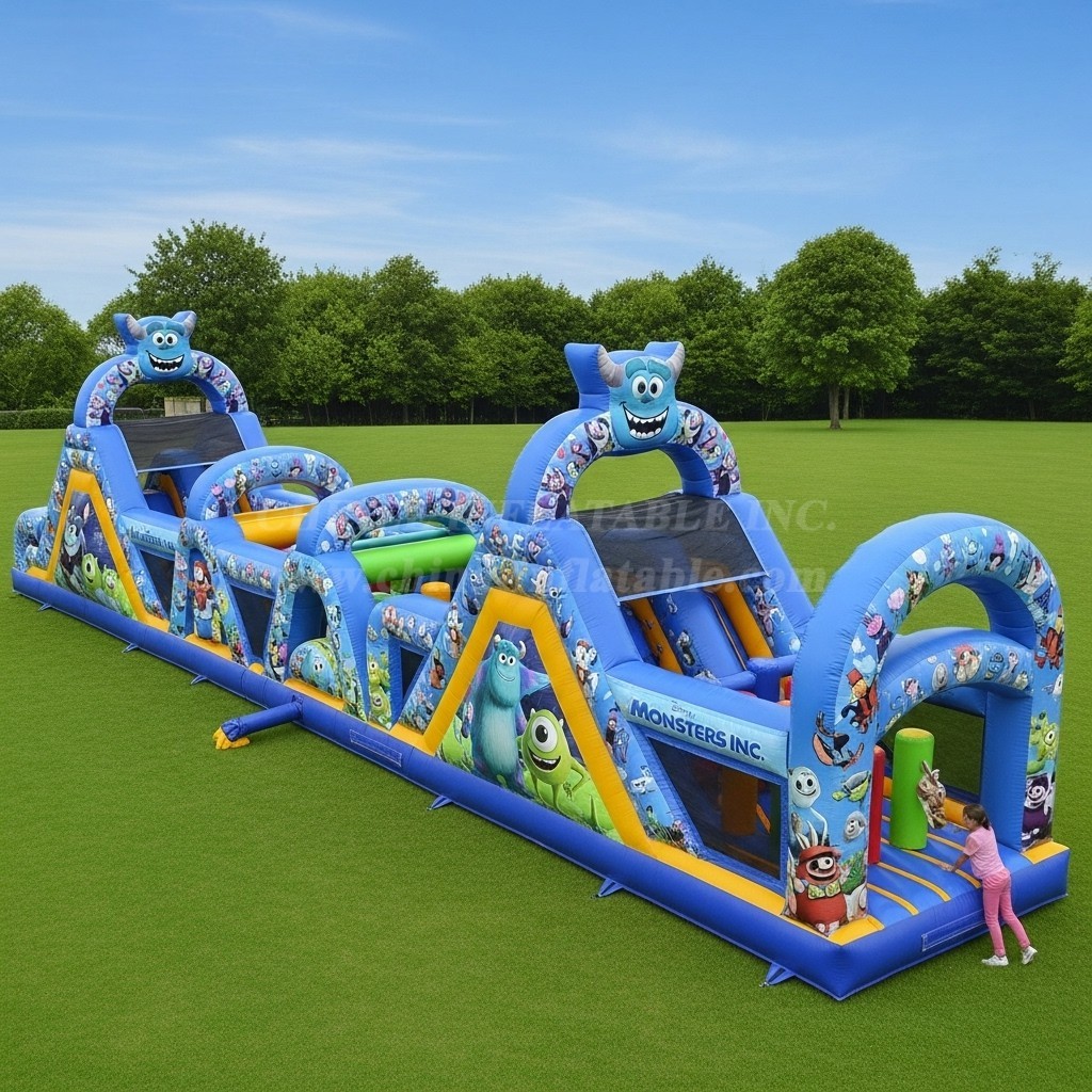 T7-3642 Monsters Inc Inflatable Obstacle Courses