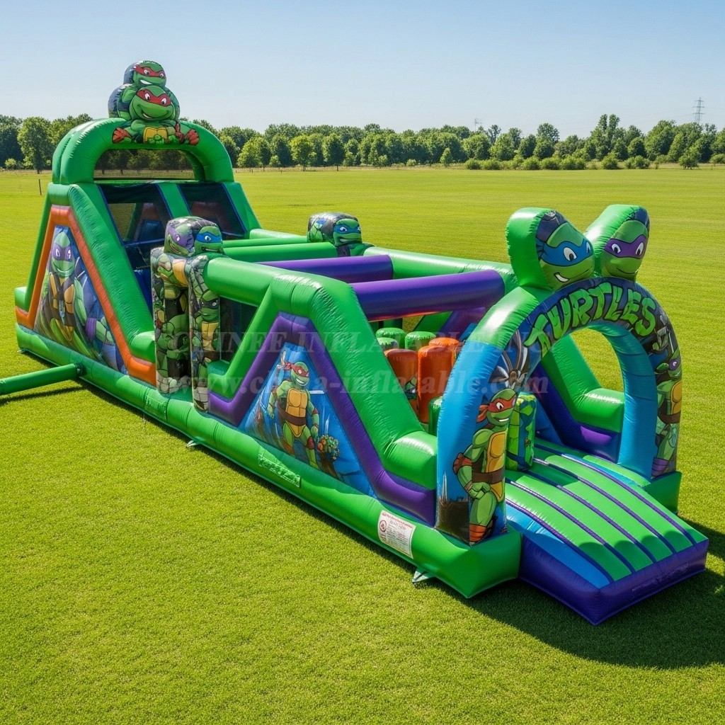 T7-3644 Ninja Turtles Inflatable Obstacle Courses