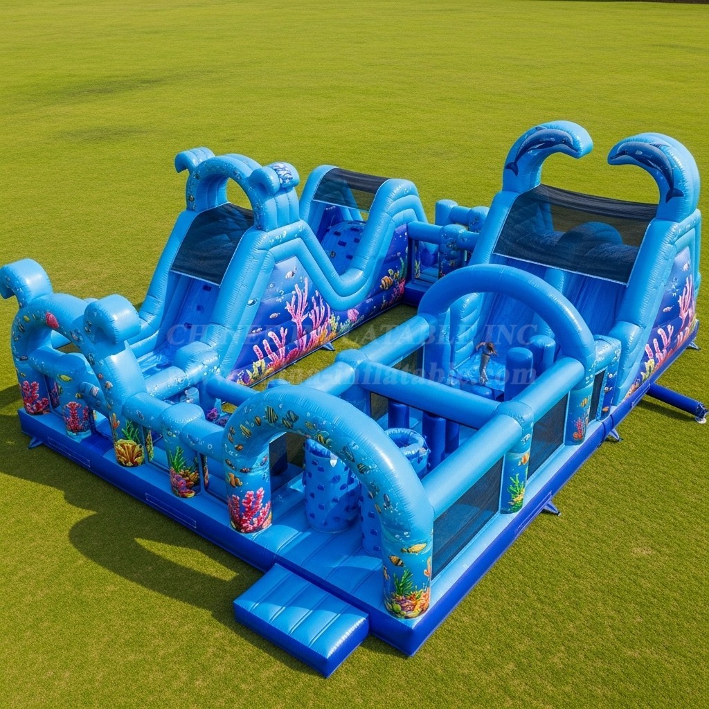 T7-3645 Ocean Theme Inflatable Obstacle Courses