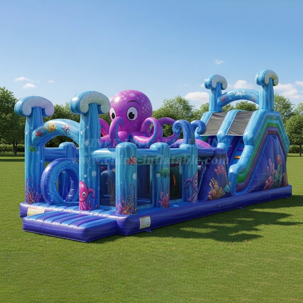 T7-3646 Octopus Inflatable Obstacle Courses