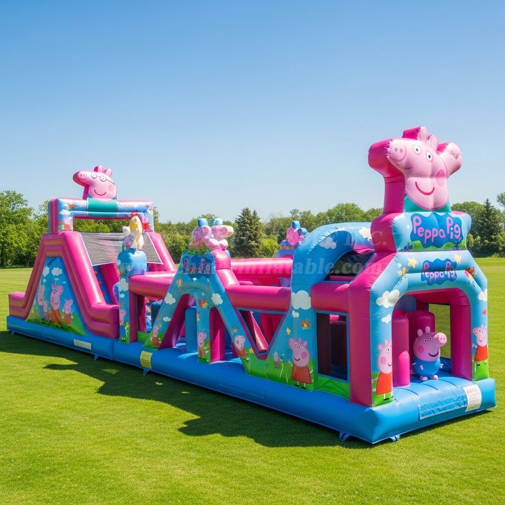 T7-3649 Peppa Pig Inflatable Obstacle Courses