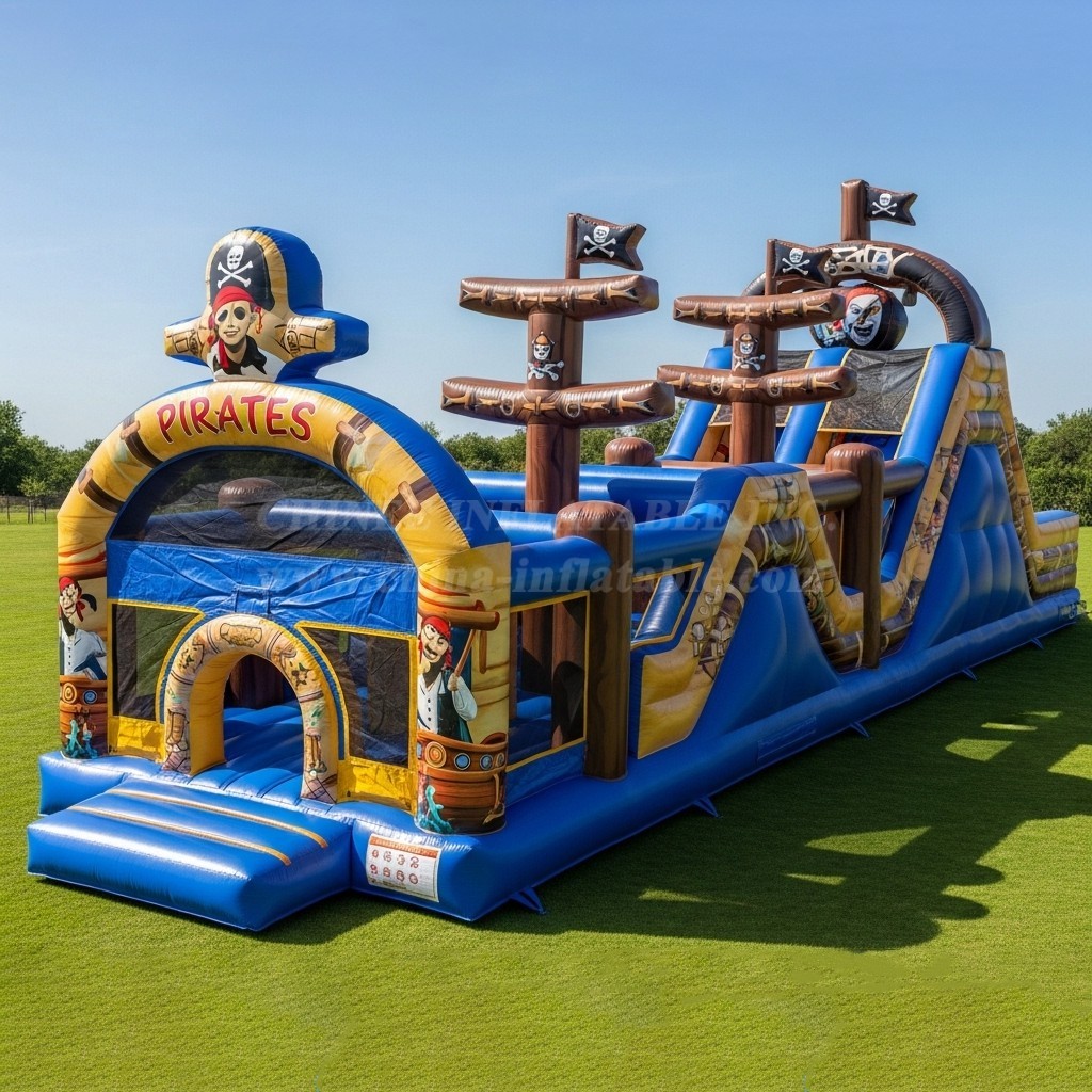 T7-3651 Pirates Inflatable Obstacle Courses