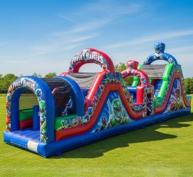 T7-3654 Power Rangers Inflatable Obstacle Courses