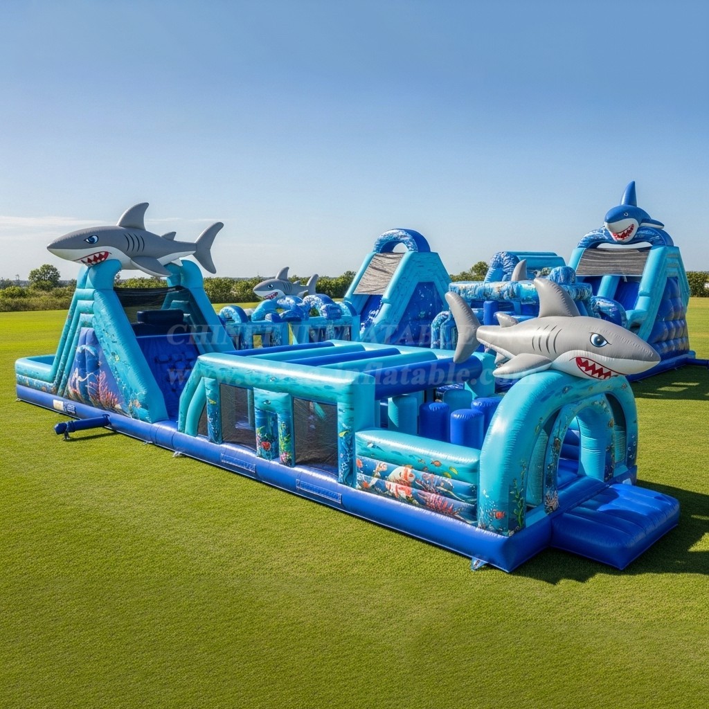 T7-3663 Shark Inflatable Obstacle Courses