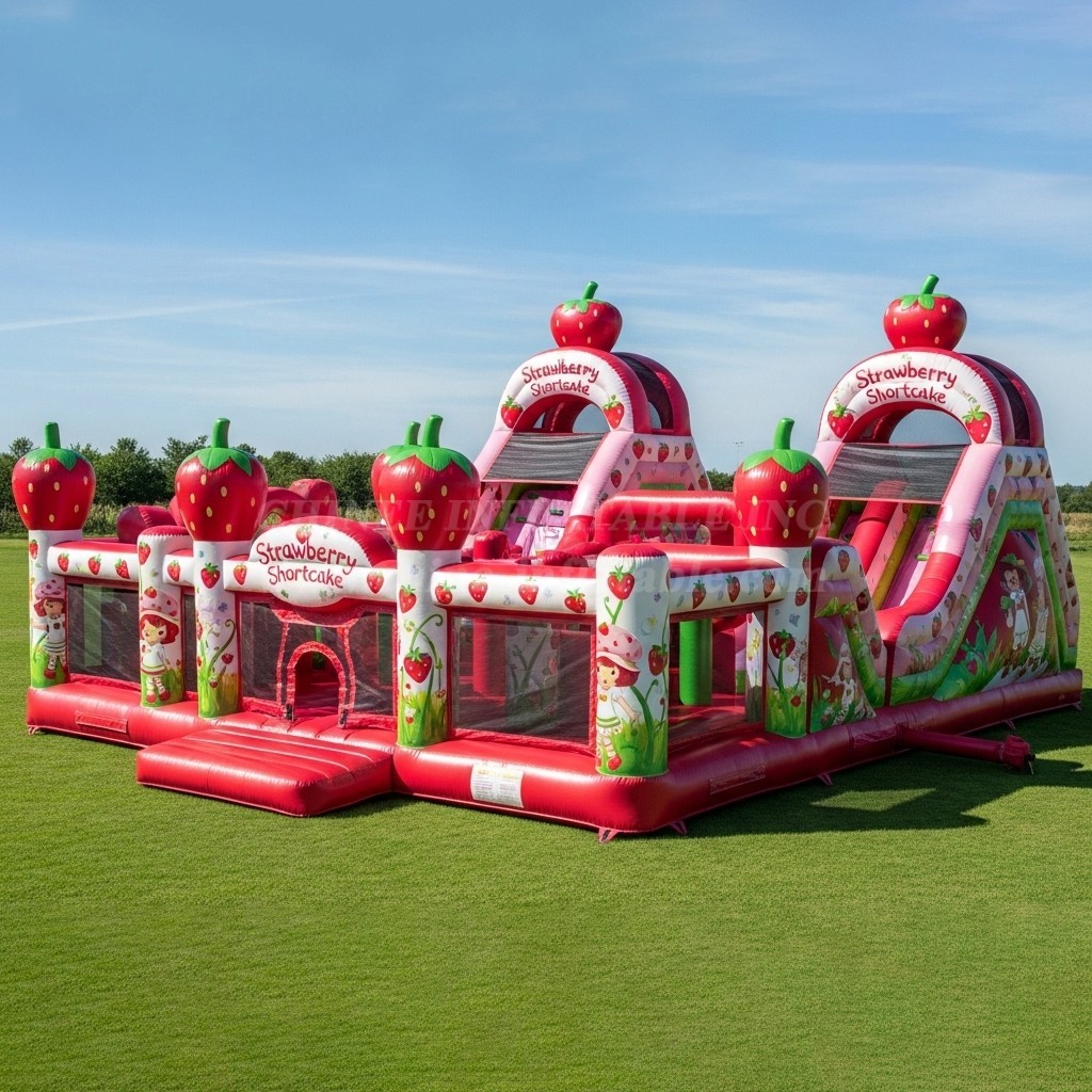 T6-6215 Strawberry Shortcake Inflatable Playground