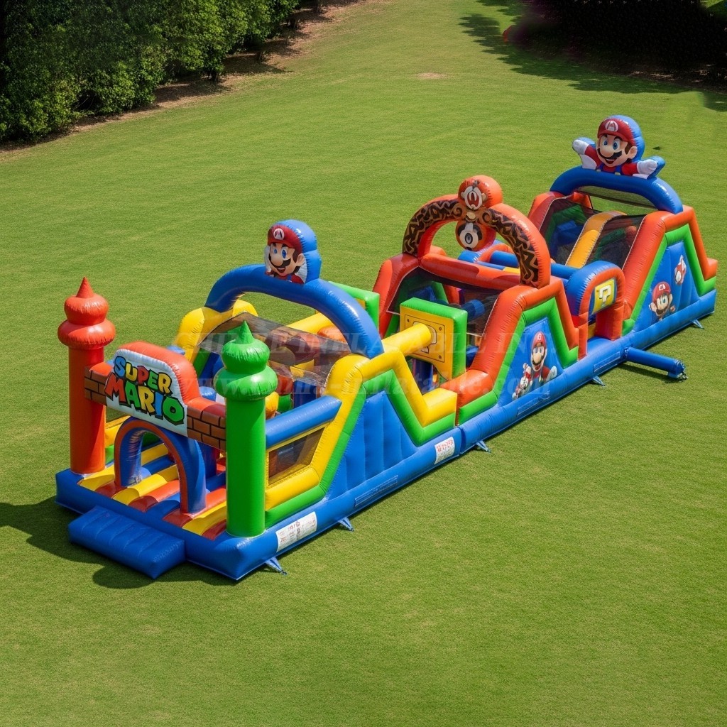 T7-3671 Super Mario Inflatable Obstacle Courses