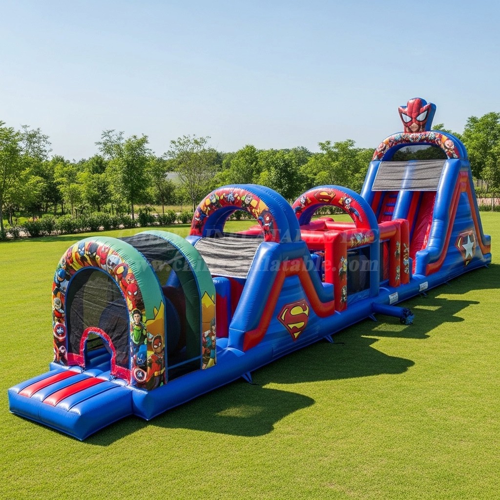 T7-3670 Superhero Inflatable Obstacle Courses