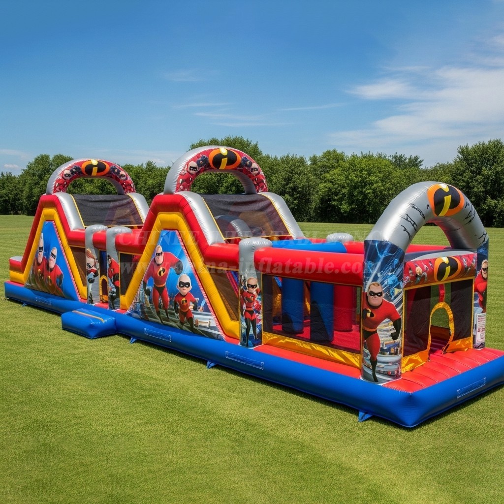 T7-3674 The Incredibles Inflatable Obstacle Courses