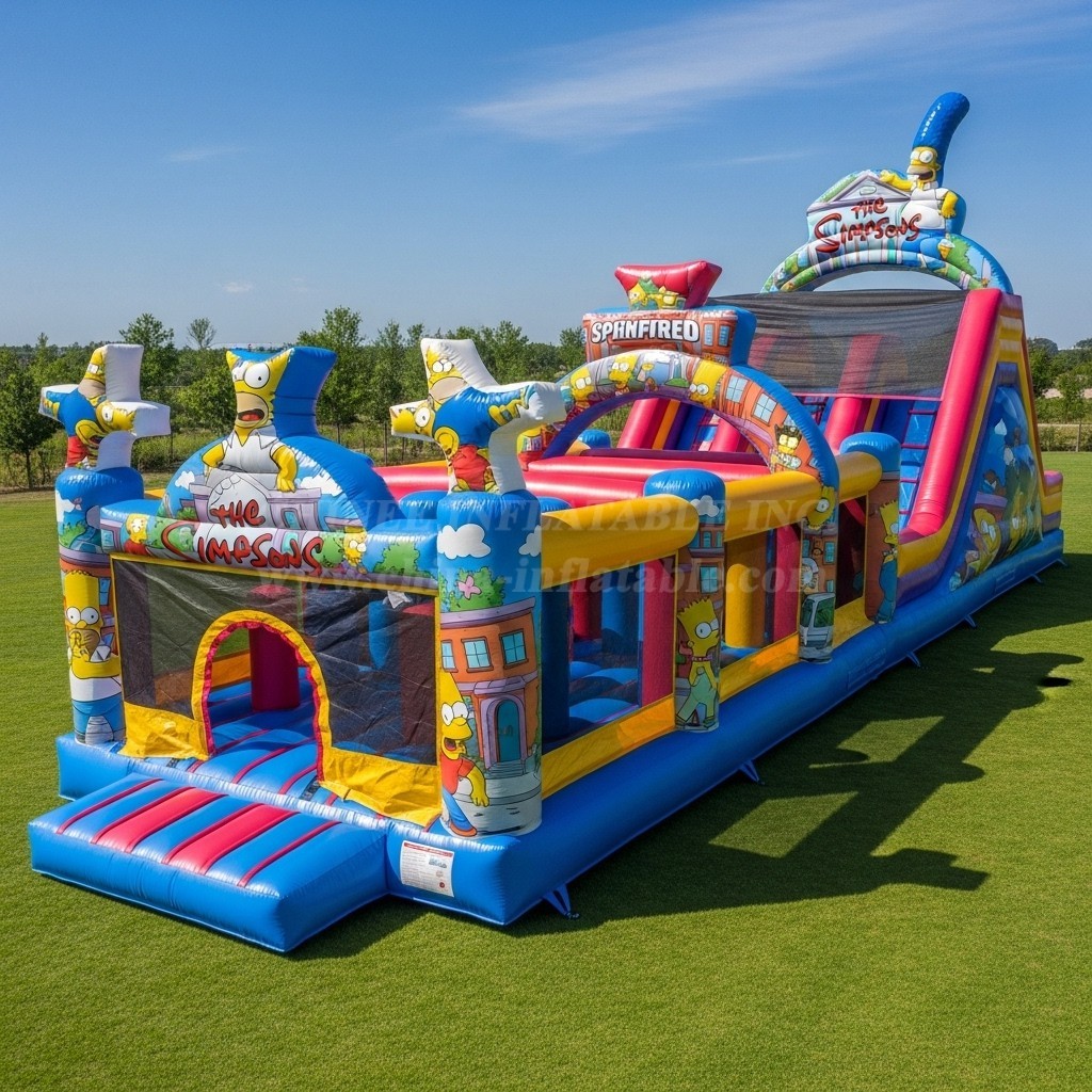 T7-3675 The Simpsons Inflatable Obstacle Courses
