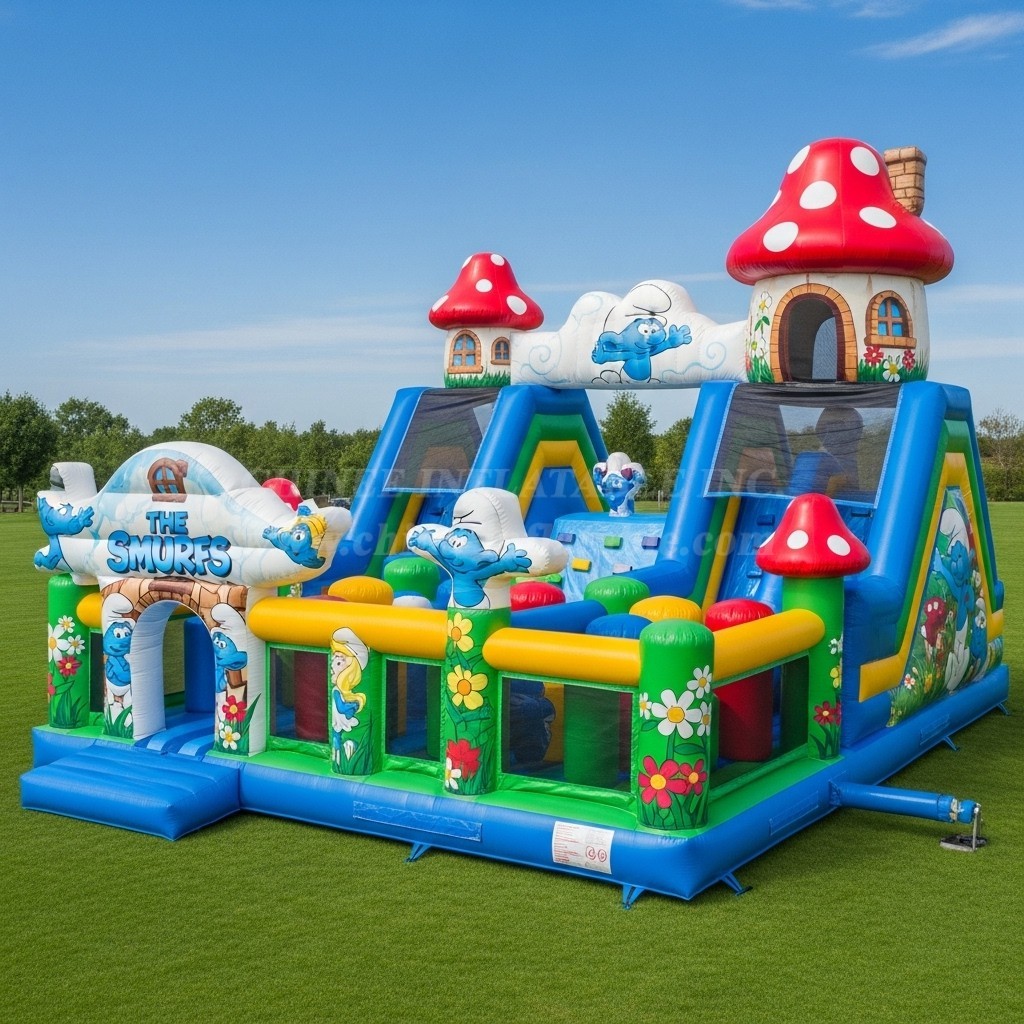 T6-6225 The Smurfs Inflatable Playground