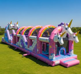 T7-3684 Unicorn Inflatable Obstacle Courses
