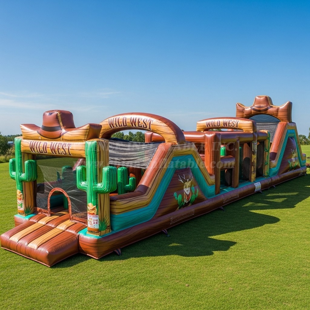 T7-3686 Wild West Inflatable Obstacle Courses