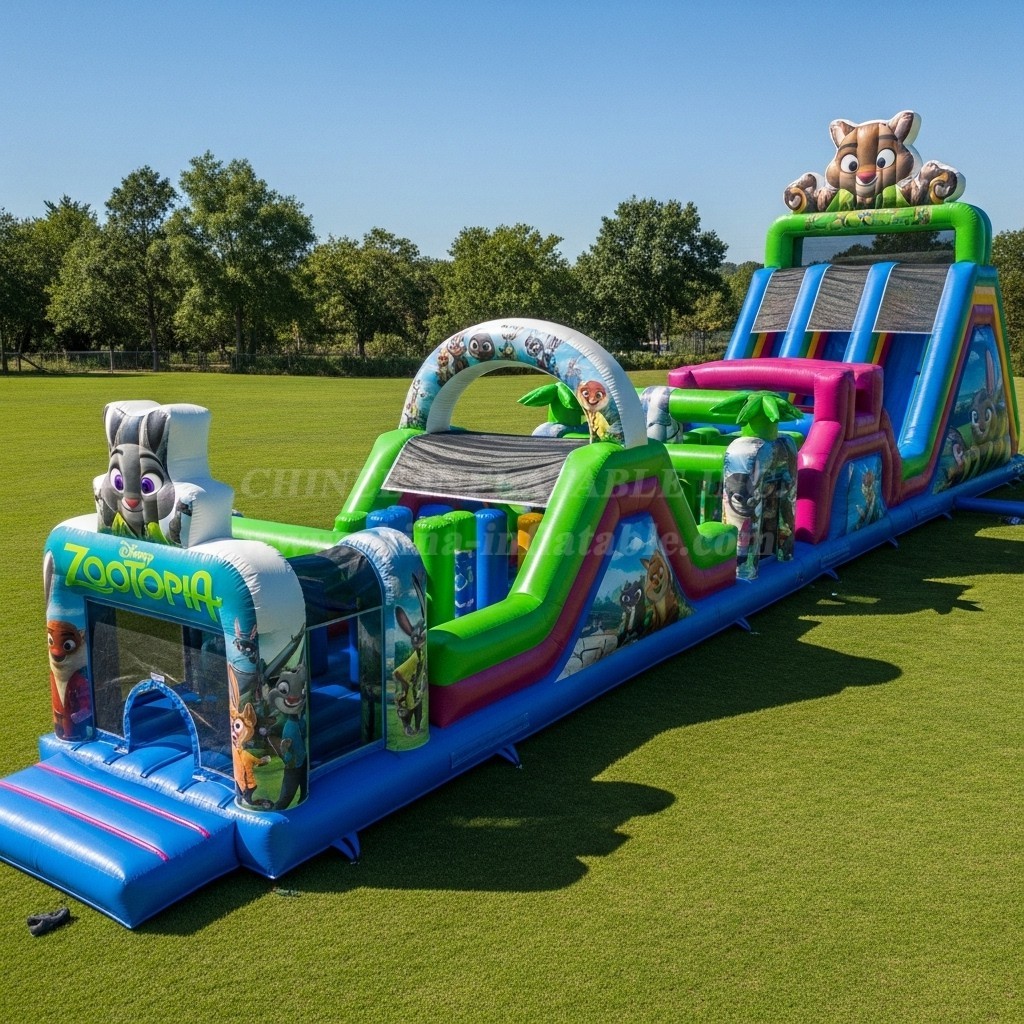 T7-3687 Zootopia Inflatable Obstacle Courses