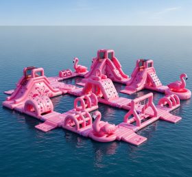 S209 Flamingo Theme Inflatable Water Park