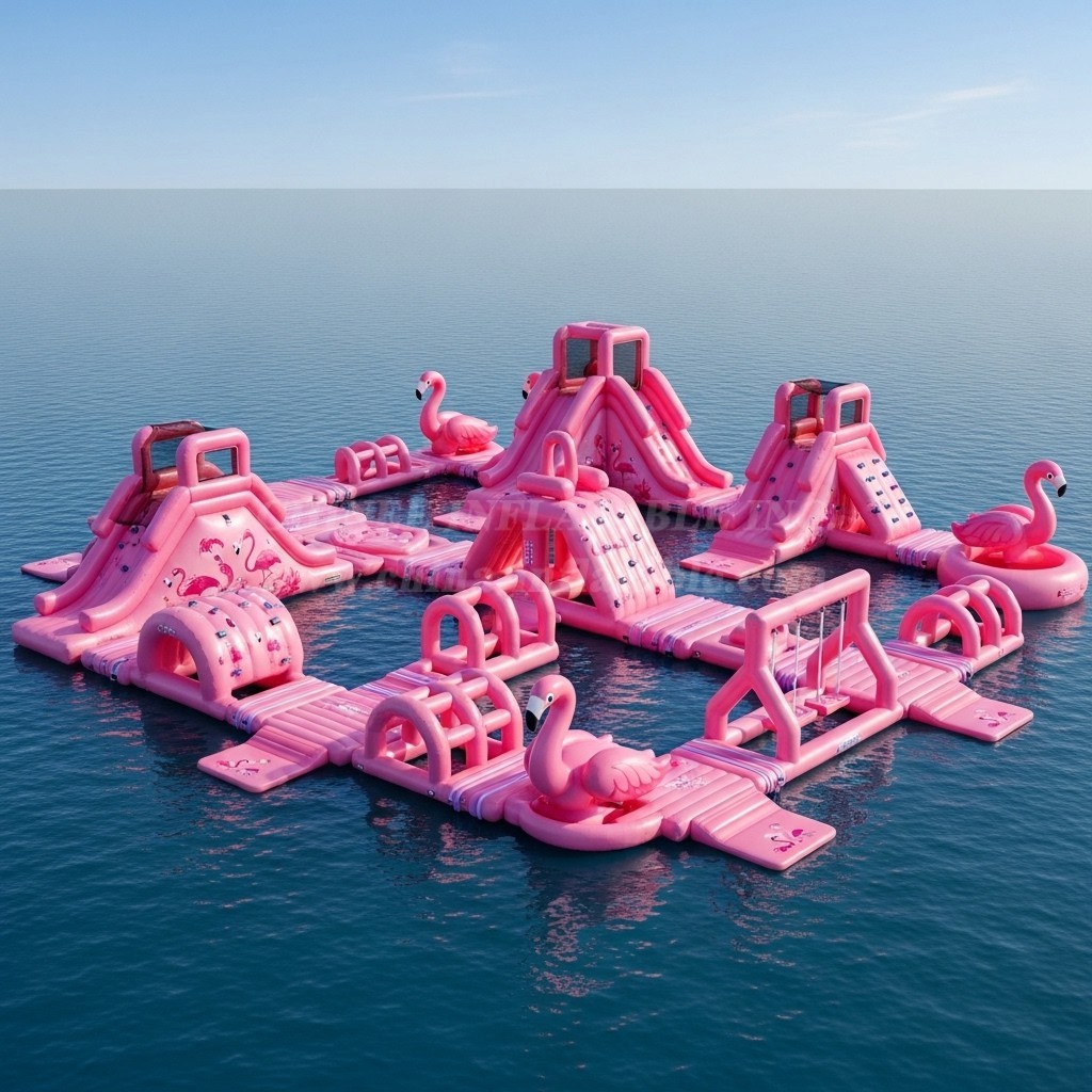 S209 Flamingo Theme Inflatable Water Park