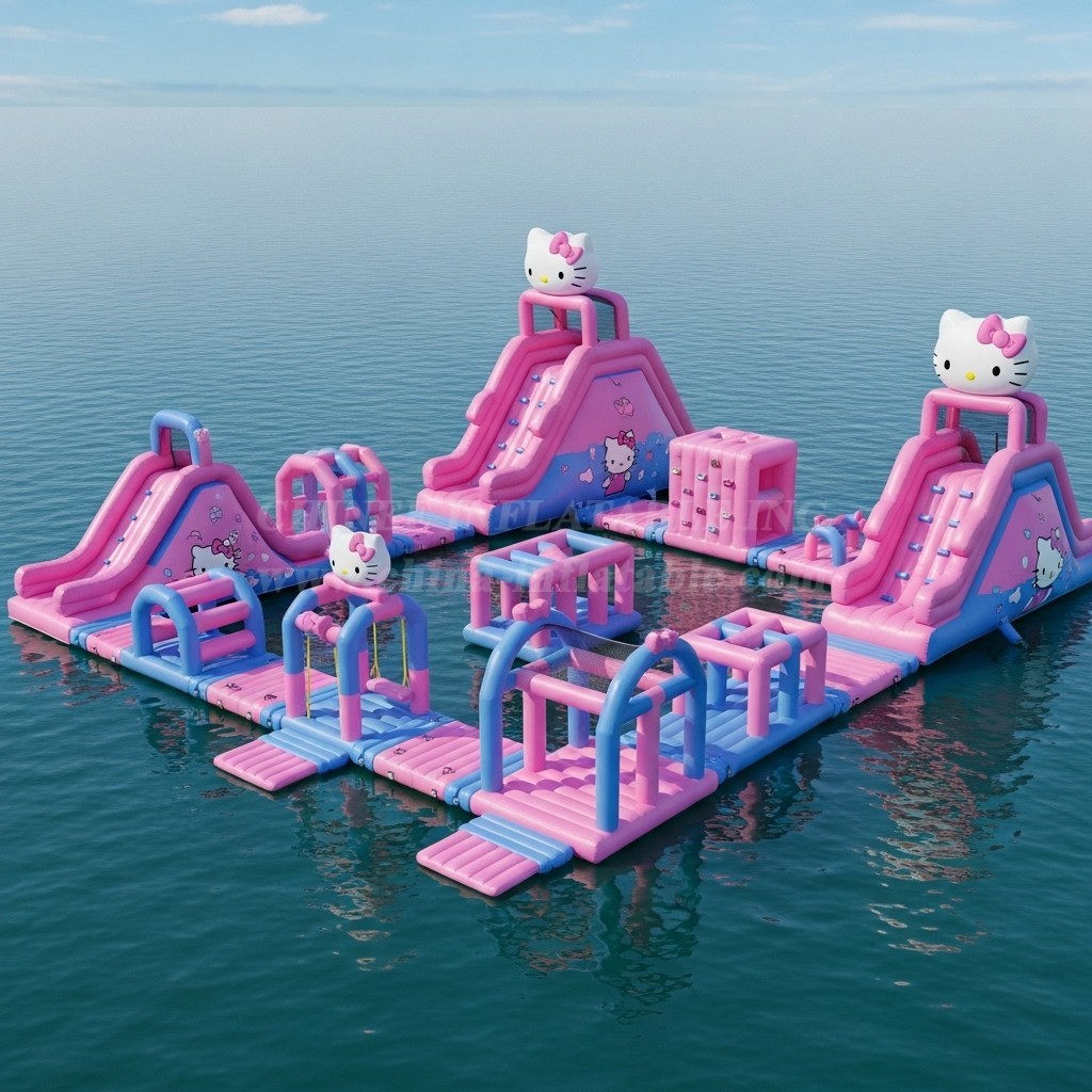 S212 Hello Kitty Theme Inflatable Water Park