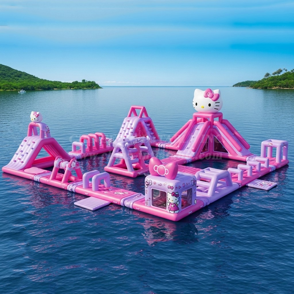 S214 Hello Kitty Theme Inflatable Water Park