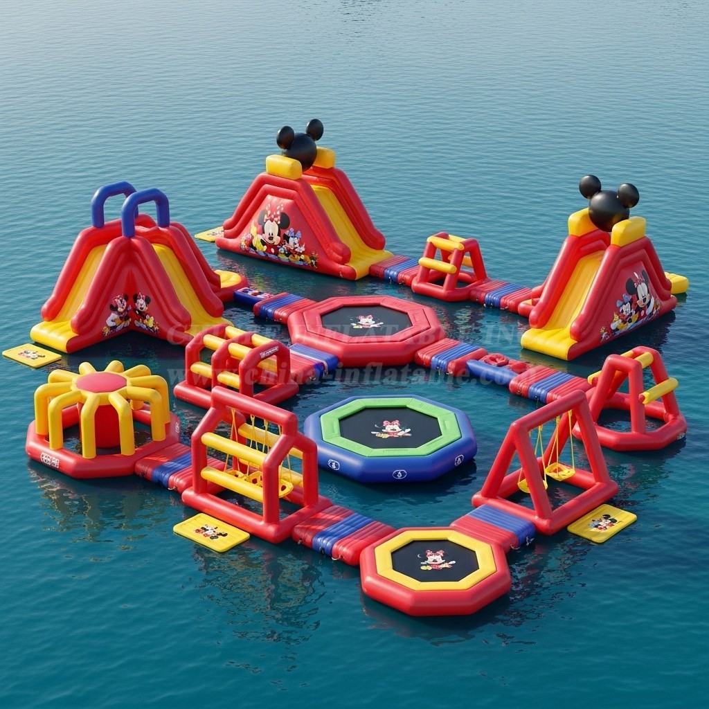 S224 Mickey & Minnie Theme Inflatable Water Park