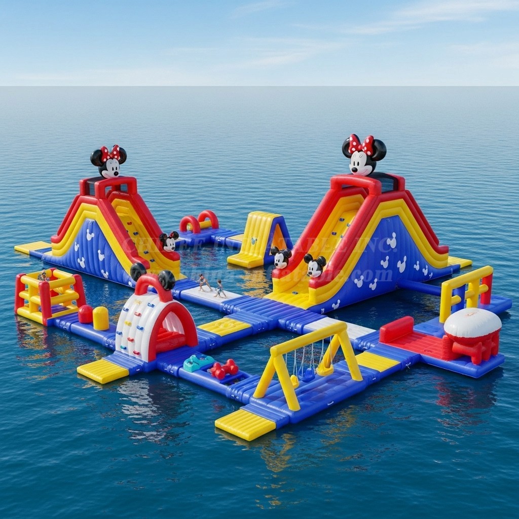 S225 Mickey & Minnie Theme Inflatable Water Park