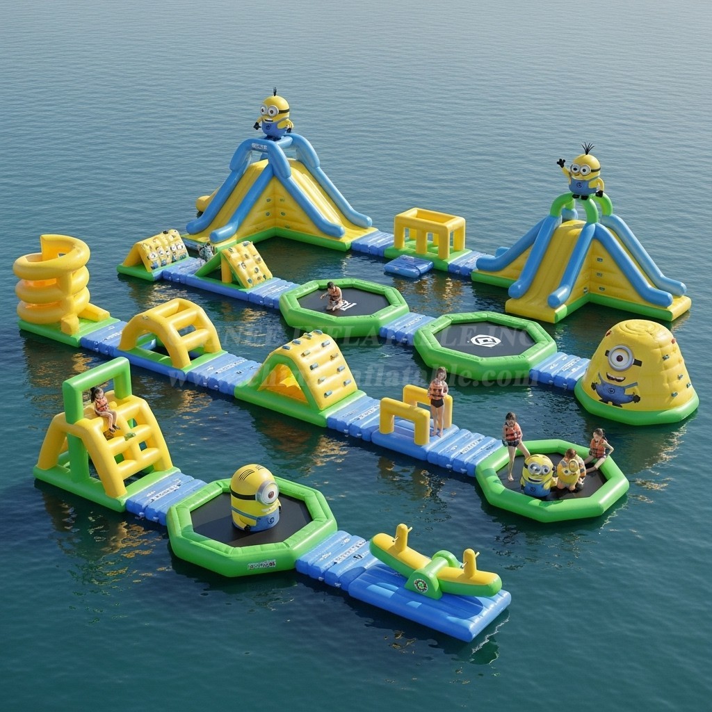 S227 Minions Theme Inflatable Water Park