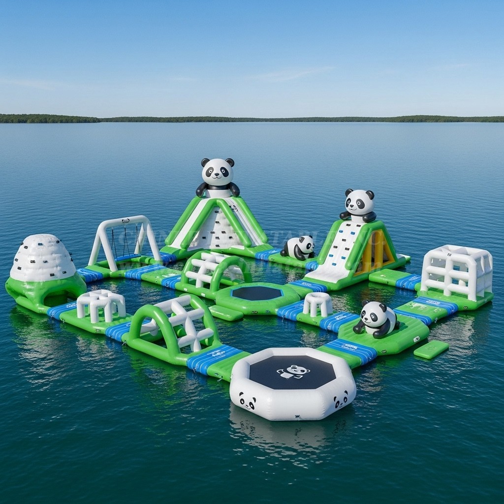 S240 Panda Theme Inflatable Water Park