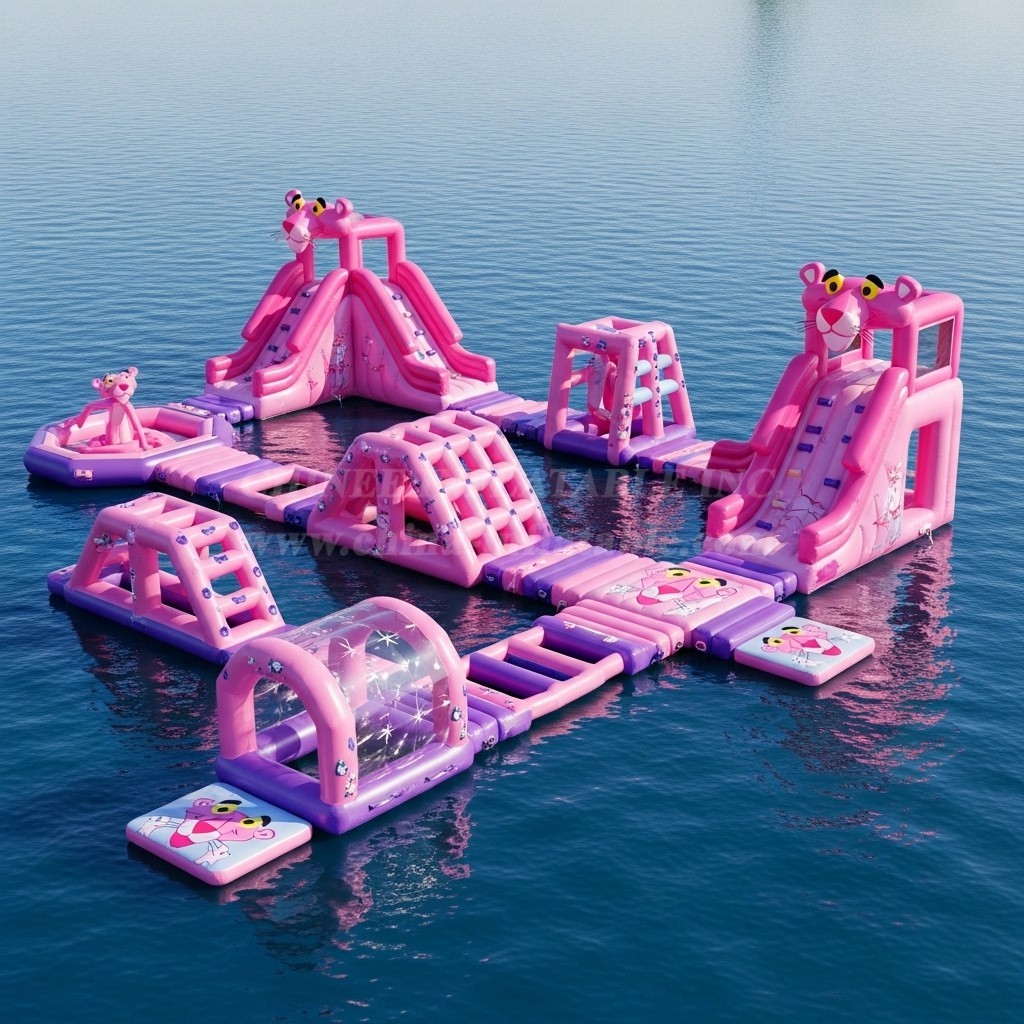 S247 Pink Panther Theme Inflatable Water Park