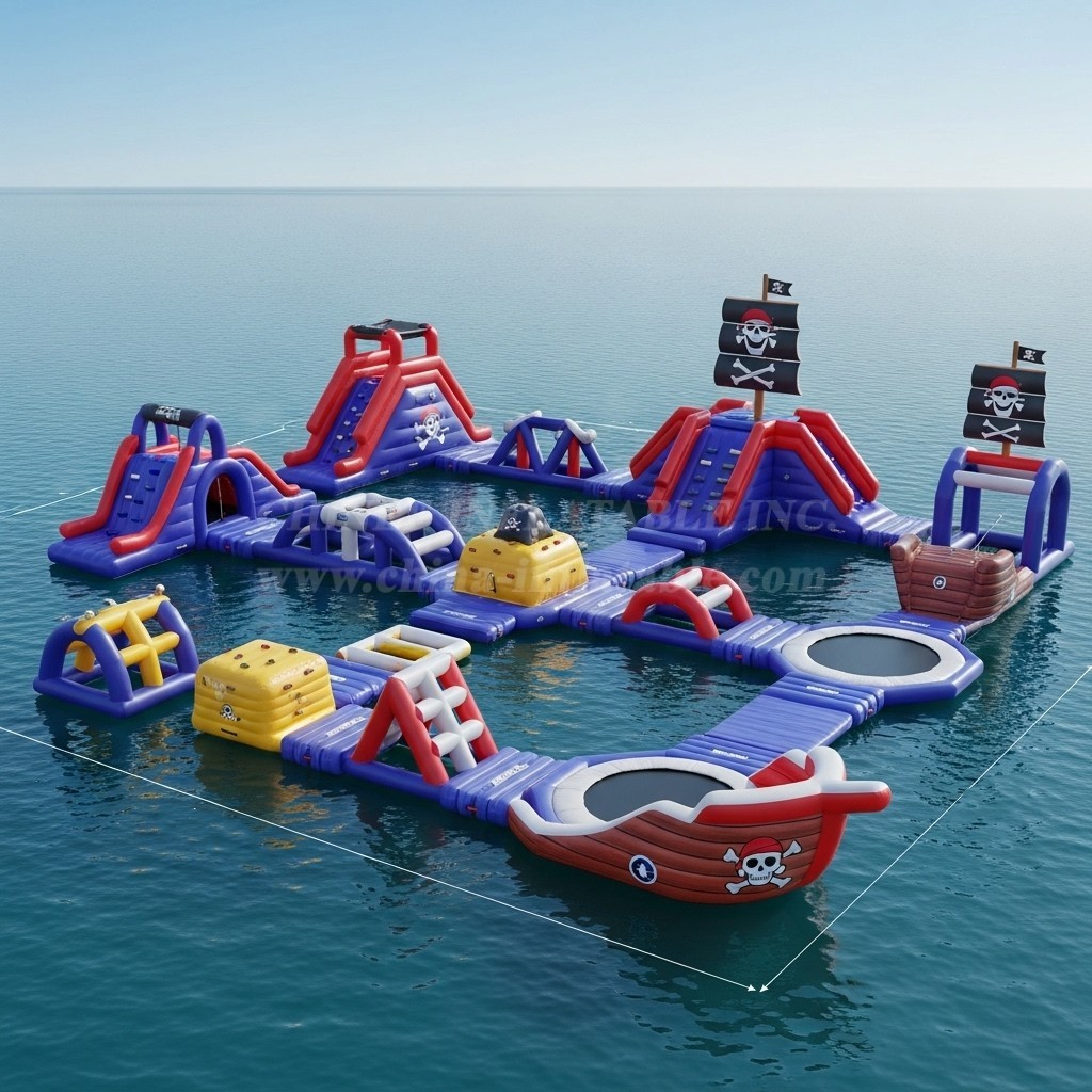 S248 Pirates Theme Inflatable Water Park