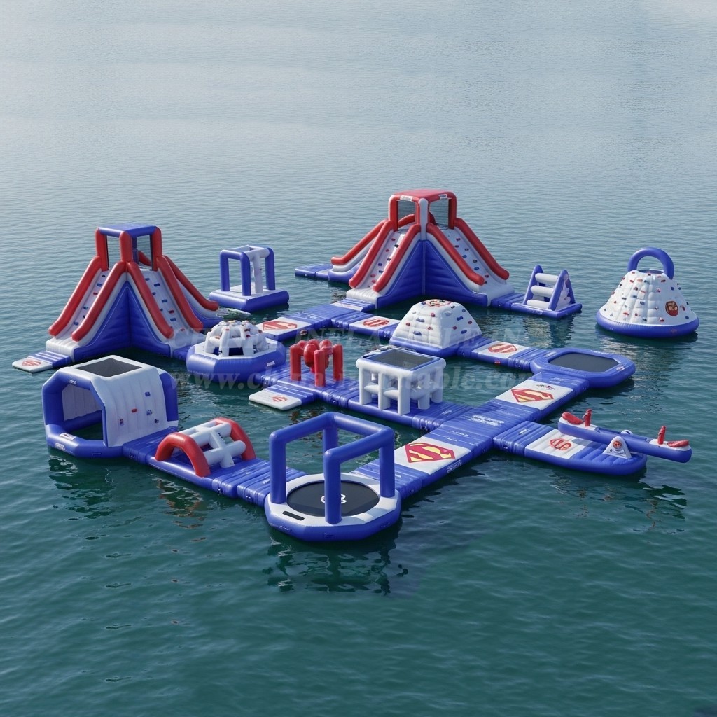 S272 Superhero Theme Inflatable Water Park