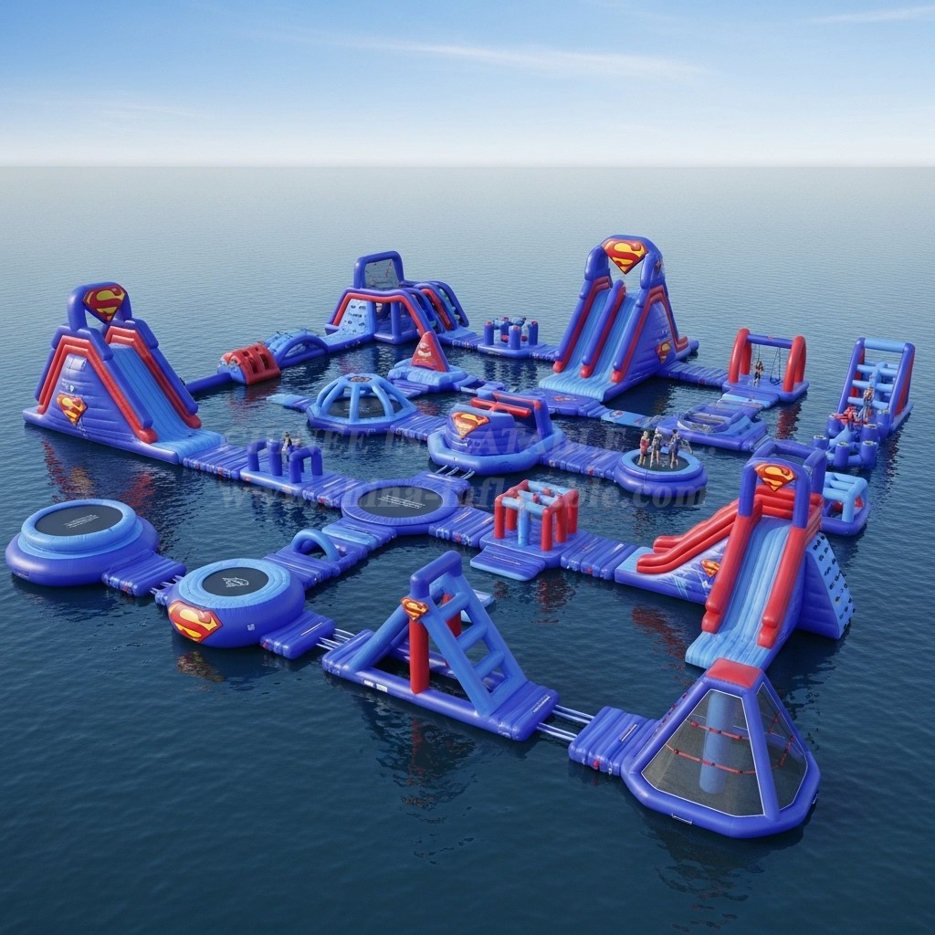 S273 Superman Theme Inflatable Water Park