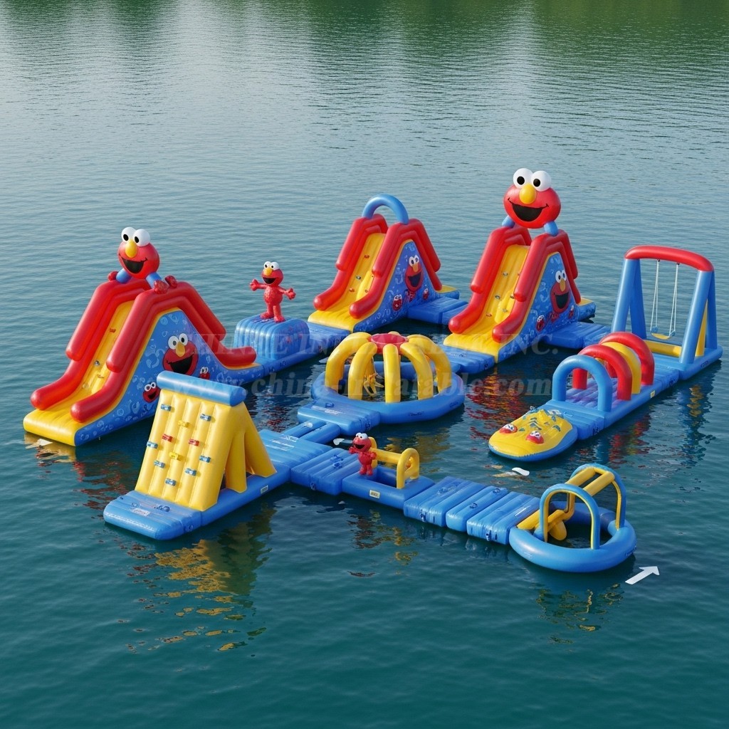 S279 Tickle Me Elmo Theme Inflatable Water Park