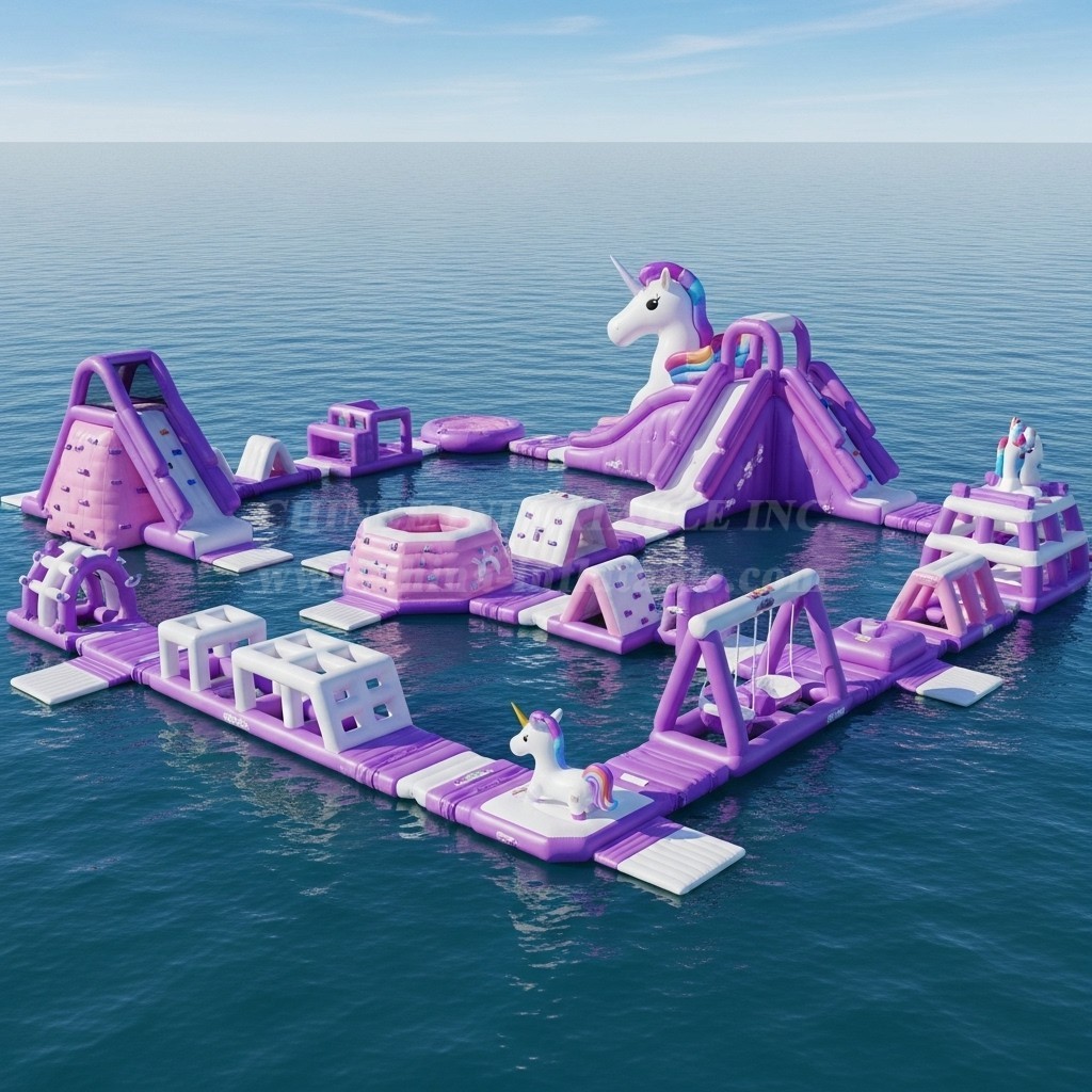 S284 Unicorn Theme Inflatable Water Park