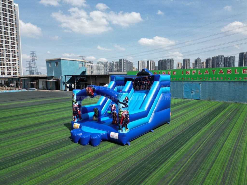 T2-4464D Avengers Superhero Bouncy Castle with Slide