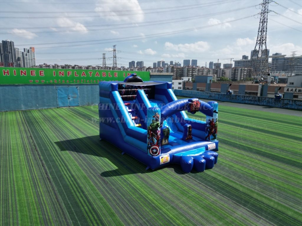 T2-4464D Avengers Superhero Bouncy Castle with Slide