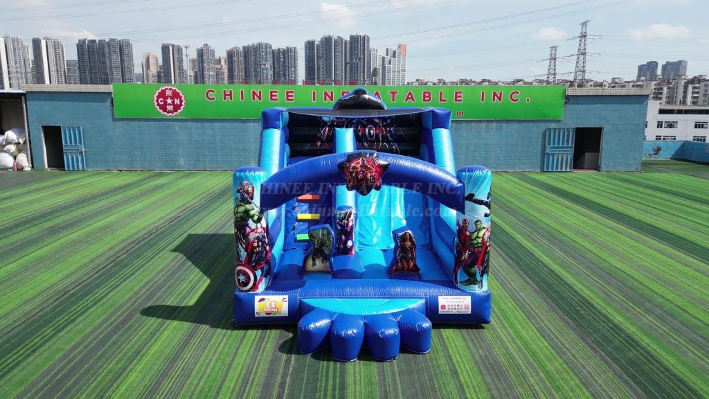 T2-4464D Avengers Superhero Bouncy Castle with Slide
