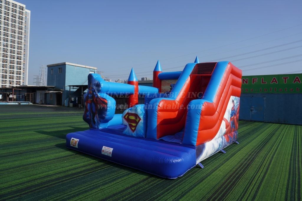 T2-8105C SuperMan Bouncy Caste With Slide