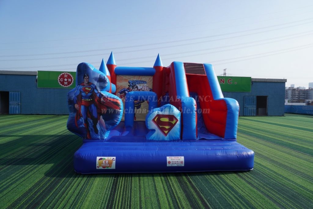 T2-8105C SuperMan Bouncy Caste With Slide