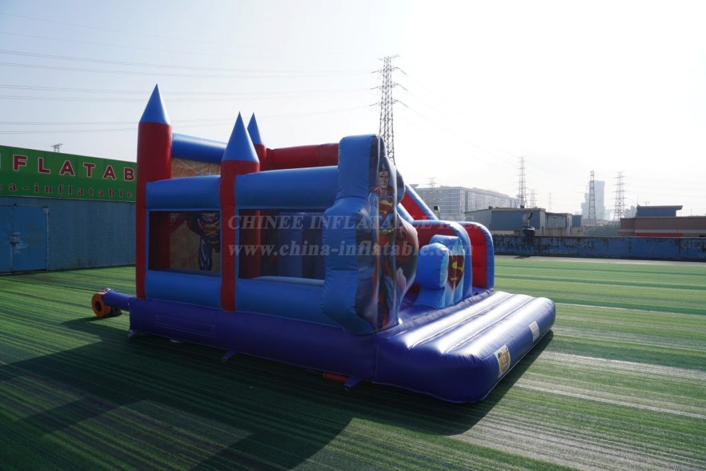 T2-8105C SuperMan Bouncy Caste With Slide