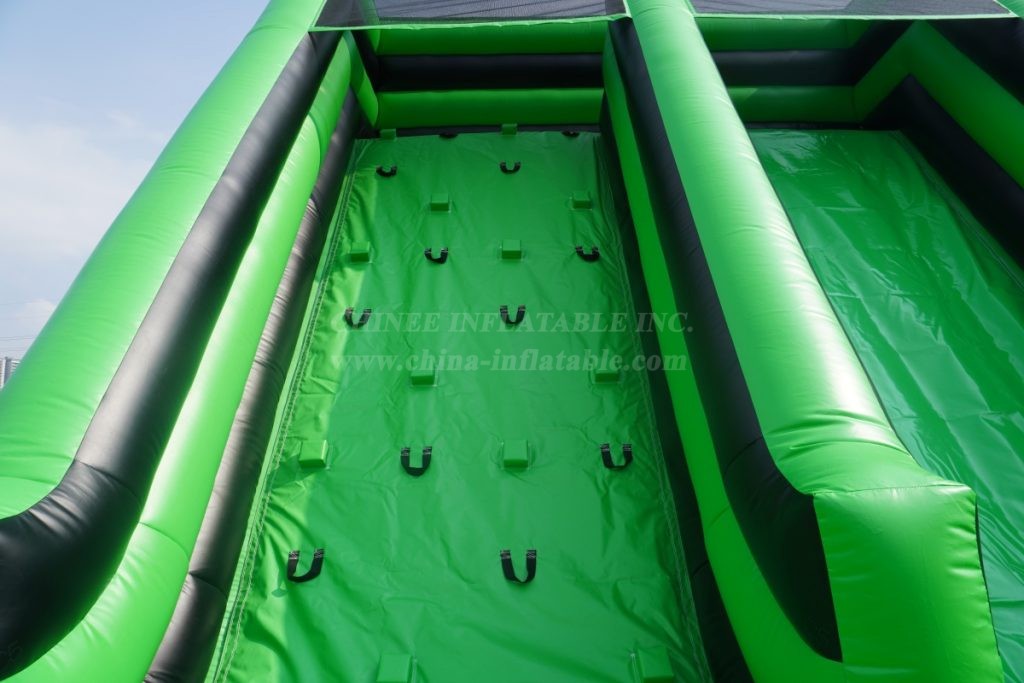 T8-7075 Inflatable Climbing Wall & Slide Combo