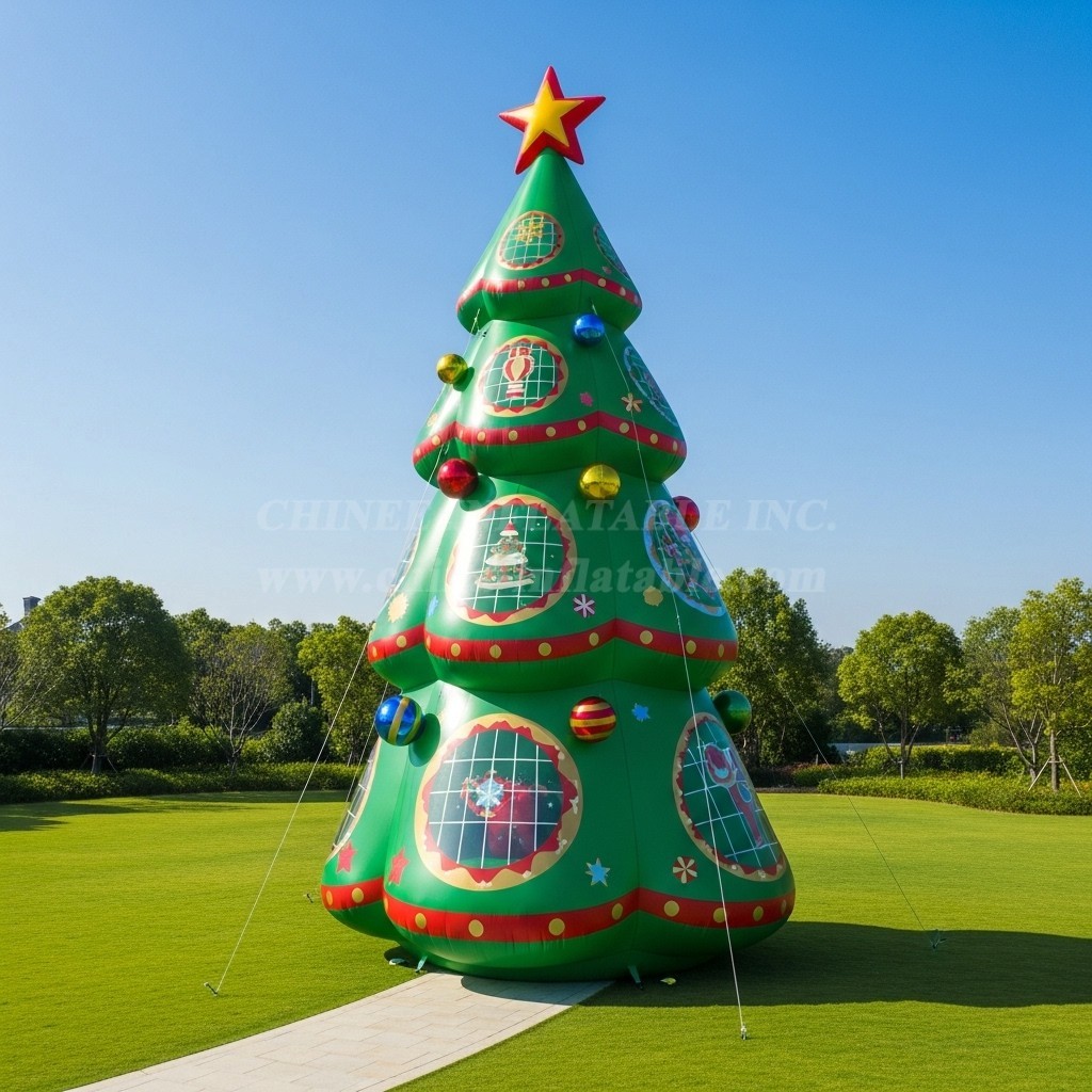 C1-610 Inflatable Christmas Tree for Holiday Celebrations Industry Use