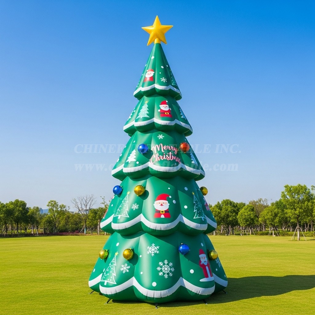 C1-641 Large-Scale Inflatable Christmas Tree for Holiday Events and Decorations