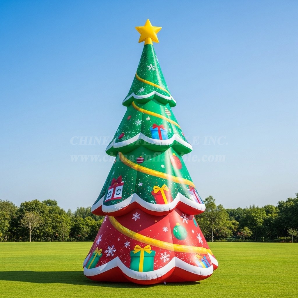 C1-661 Inflatable Christmas Tree for Holiday Decorations in Commercial and Event Settings