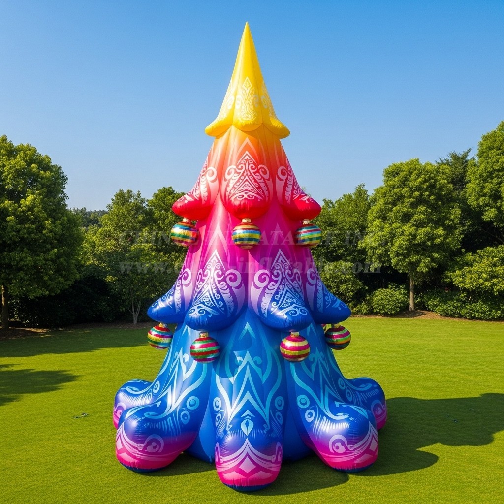 C1-683 Large Inflatable Christmas Tree for Festive Decorations in Commercial & Event Settings