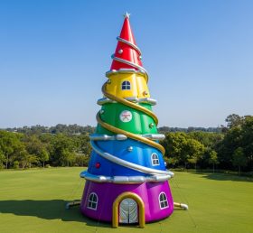 C1-690 Multi-Color Inflatable Christmas Tree for Event Decoration Industry