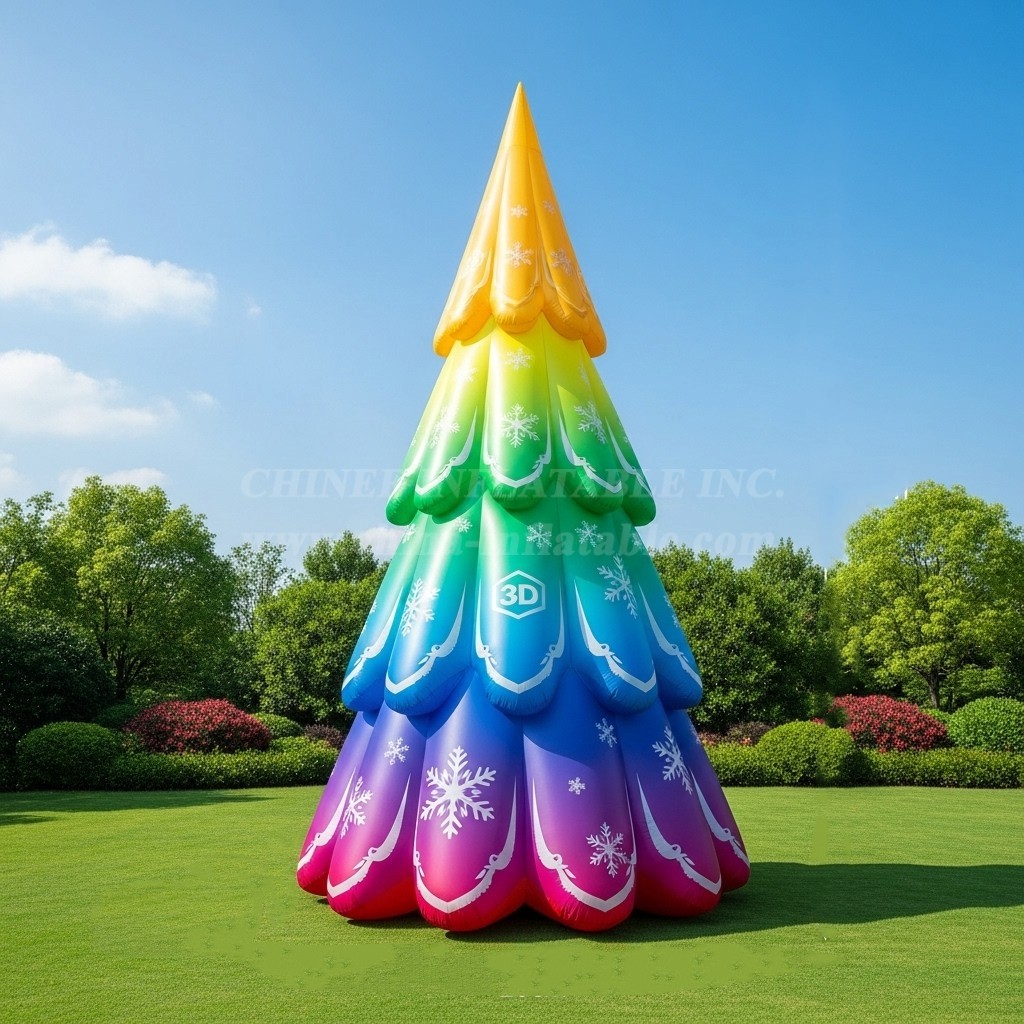 C1-691 Colorful Inflatable Christmas Tree for Holiday Events Industry