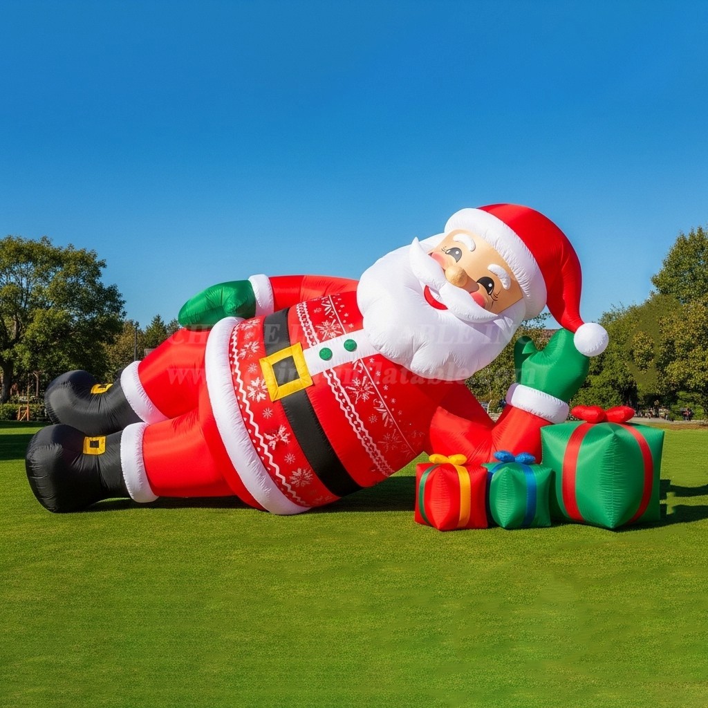 C1-407 Inflatable Santa Claus lying on his side